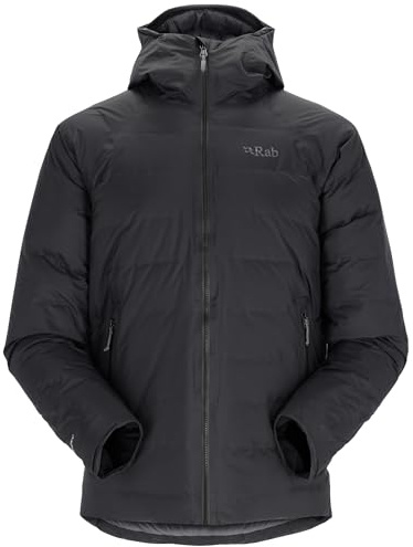 Rab Chaqueta de plumón Valiance para hombre, Negro, M