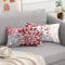 RYBornament Kissenbezug Grau Rot Couchkissen Bezüge 30x50 Sofakissen Blume Kissenbezüge Herbst Blumen-bauernhaus Sofakissen Set Geeignet Für Outdoor Patio Sofa Dekoration, 2er Pack