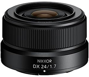 Nikon NIKKOR Z DX 24mm f/1.7 | Extra-Large Aperture Wide-Angle Prime Lens for APS-C Size/DX Format Z Series mirrorless Cameras | Nikon USA Model, Black