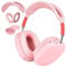 Kunoli Silicone Case Cover for AirPods Max Headphones, Anti-Scratch Ear Pad Case Cover/Ear Cups Cover/Headband Cover for AirPods Max, 3-in-1 Accessories Case Protector Cover for Airpods Max (Pink)