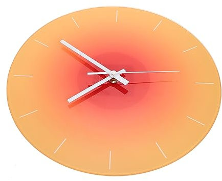 Warmhm Wanduhren Aus Gehärtetem Mit Sonnenuntergangsdesign Leise Batteriebetrieben Für Wohnzimmer Schlafzimmer Und