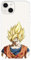 Case Compatible with iPhone 15 Plus Official Dragon Ball Goku Super Saiyan to Protect Your Mobile Phone, Transparent Flexible Silicone Case with Official Dragon Ball License