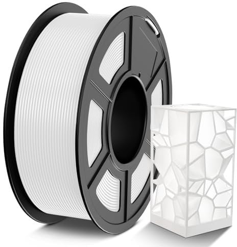 TECBEARS PETG Filament 1.75 mm Weiß, Stärker Zähigkeit PETG 3D Drucker Filament, 1kg Spule, Maßgenauigkeit +/- 0,02 mm, Kompatibel mit FDM Drucker