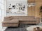 MKS MEBLE Ecksofa Cord - L-Form Wohnlandschaft mit Schlaffunktion und Bettkasten, Schlafsofa mit Bettkasten, Sofa mit Einstellbare Kopfstützen, Peter L - Links Braun