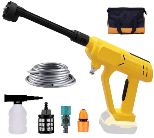 Cordless Pressure Power Washer for DeWALT 18V Battery Handheld High-Pressure Car Washer with 6-in-1 Nozzle, 16.4FT Hose Pressure Cleaner for Car/Floor/Garden Cleaning & Watering (No Battery)