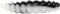FTM Lifter Lures Larvy Cheese - 10 Gummimaden, Länge:4.5cm, Farbe:White/Black