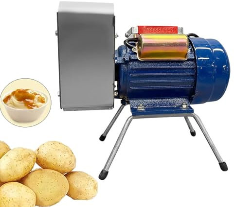 Hydravex Schiacciapatate Elettrico da 750 W, schiacciapatate Commerciale in Acciaio Inox, efficienza produttiva 20-30 kg/h, Rullo di macinazione di precisione, Liscio e Delicato, per purè di Patate