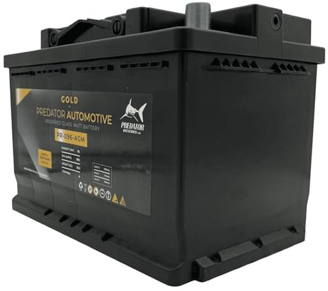 Predator Batteries Gold 096 AGM Car Battery | 12V 70Ah 900CCA PR-096-AGM | High Performance Maintenance Free AGM Car Battery for Start Stop Vehicles | Heavy Duty Replacement Advanced AGM Battery