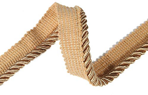 6mm Silky Barley Twist Cord Rope Braid 3 Ply & Matching 16mm Flanged Insertion Piping Furnishing Upholstery Crafts Trimming,36 Colors. High Strength, Neotrims. 5 Yards, Cappuccino (Piping)