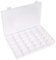 Opret 36 Grids Plastic Jewellery Organiser, Clear Storage Box with Adjustable Dividers Compartment Container for Earrings, Beads and Small Accessories
