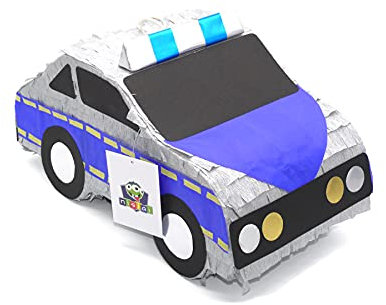 Nislai® Polizei Pinata | Ideal als Geburtstag Auto Geschenkidee | Party Dekoration oder Pinataspiel | Ca. 43x25x20