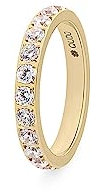 Qudo Vorsteckring ETERNITY BIG Memoryring Edelstahl gold PVD beschichtet (54 (17))