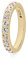 Qudo Vorsteckring ETERNITY BIG Memoryring Edelstahl gold PVD beschichtet (54 (17))