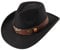 Geebuzz Men Women Cowboy Cowgirl Hat Classic Wide Brim Western Pinch Front Cowboy Hat with Belt (C-Black)