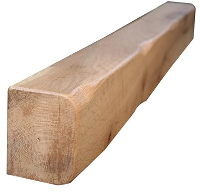 oakleys oak Genuine Solid Oak Beams for Fireplaces- Oak Floating Shelf for Home Decor- Rustic Shelves to Decorative Logs for Fireplace- Heavily Worked- Beam Size(90x15x10) Cm