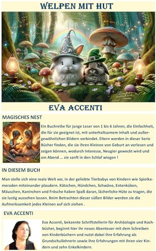 WELPEN MIT HUT: Wunderbare Welt, in der Tierbabys mit neugierigen und lustigen Hüten mit den Lesern sprechen und frei über ihre Welt und ihre komischen Situationen kommentieren. (Magisches Nest 1)