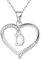 Cosie Lily Silver Necklaces for Women Heart Initial Necklace Sterling Silver Necklace Letter Necklace D Name Pendant Jewellery for Women,Initial Necklaces for Girls Gifts for Girls Birthday Presents