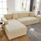 Generisch Sofa Überzug Sofabezug Sofaschoner 2 Sitzer, Sofa Bezug Couch Überwurf Stretch Sofa Cover 2 Sitzer Universal Couch Überzug Ecksofa L Form Couchbezug (Beige)