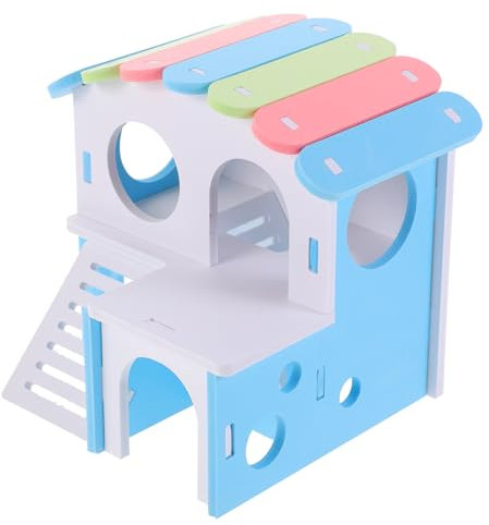 BESPORTBLE Hamsterhaus Zwei Etagen Geräumige Villa Für Kleintiere Als Versteck Und Spielplatz Für Hamster Meerschweinchen Und Andere Nager