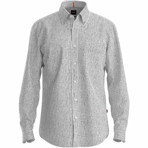 BOSS Men's Rickert_m Shirt, 100White, XL