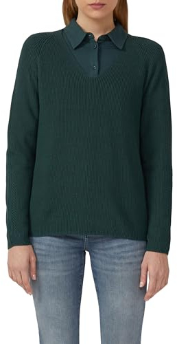 s.Oliver Strickpullover aus Baumwollmix mit V-Ausschnitt