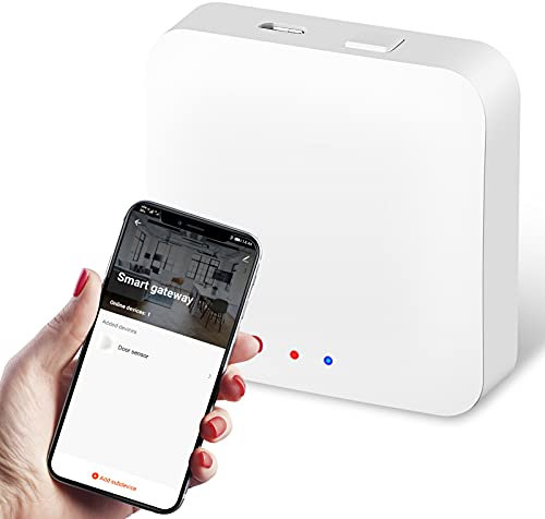 Gateway, WiFi Smart Home Bridge Wireless Controller, jusqu'à 60 Appareils Intelligents, Compatible avec Alexa, Assistant, Liaison Multi-appareils pour le Contrôle dans Smart
