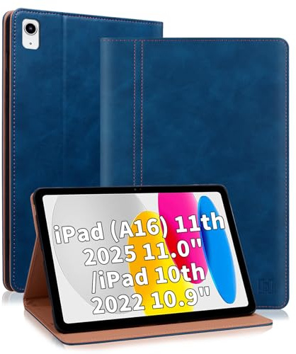 Cicili Hülle für iPad A16 11. Generation 2025 /ipad 10. Generation 10.9 Zoll 2022 mit Stifthalter PU Leder Schutzhülle mit Ständer, Blau
