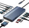 Docking Station USB C 2 Monitore,14-in-1,Festplatten Docking Station mit 2 * 4K60 HDMI,1080p VGA,Ethernet,3 USB C 10Gbps,100W PD,SD/TF 3.0 (DS0202-BK-EU)