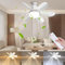 DBFAIRY 20.5” Ceiling Fans with Lights, E27 Base Screw in Small Ceiling Fans Lights with Remote Timer 3 Colors Dimmable, 3 Speeds, 3000K-6500K LED Light for Bedroom Kitchen Office Dormitory