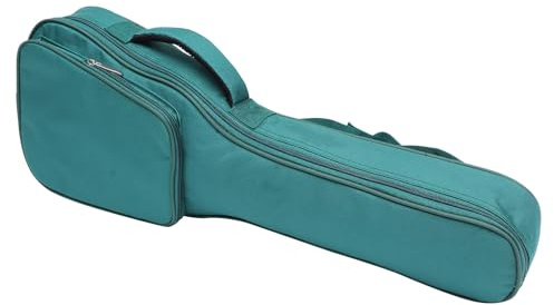 Grün Gepolsterte Ukulele Gigbag für 26 27 Zoll, Verstellbarer Tragegurt | Oxford Stoff mit Futter, Wasserabweisend und Robust Verarbeitet, Passende Aufbewahrung für Instrumente, 4 Stränge