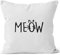 MoonWorks Kissenbezug Kissen-Hülle Deko-Kissen 40x40 Katze Meow MIAU Cat Baumwolle weiß Pullover