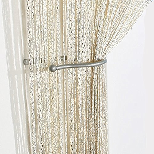 Yiyida 1pcs Glitter String Vorhang Panel, 100% Polyester, 2.9m x 2.9m T¨¹r Fenster Home Decor,Gelb