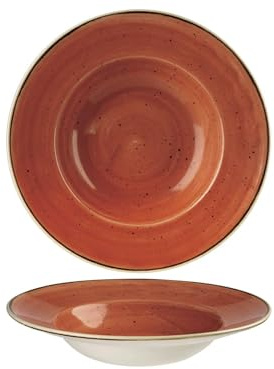 Churchill Stonecast Piatto Pasta, Porcellana, Spice Orange, cm 28