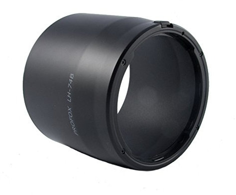 PROFOX Bajonett Sonnenblende LH-74B für Canon EF 70-300mm f/4-5.6 IS II USM und RF 100-400MM F5.6-8 IS USM, Aluminium, Schwarz