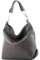 modamoda de T168 Damen Leder Schultertasche Henkeltasche Medium handmade in Italy, Farbe:Dark Chocolate