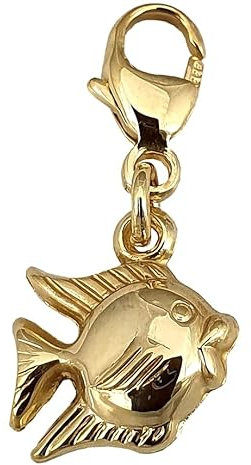 Anhänger Charm Fisch Gold 333 Einhänger Gelbgold Unisex 8 Karat Goldfisch