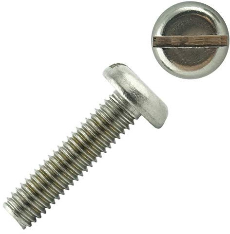 Eisenwaren2000 | Flachkopfschrauben mit Schlitz M4 x 16 mm (50 Stück) - Schlitzschrauben DIN 85 - ISO 1580 Flachkopf Schrauben - Gewindeschrauben - Edelstahl A2 V2A - rostfrei