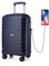 KONO Koffer Hartschale Rollkoffer Handgepäck mit TSA Schloss und USB Ladeanschluss Klein Leicht Trolley Reisekoffer mit 4 Rollen, 55x35x20cm, 33Liter (Dunkelblau)