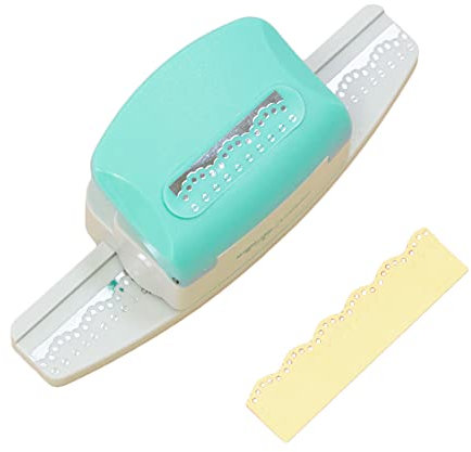 Craftelier - Perforadora de Palanca a Presión para Realizar Bordes Blonda de Puntitos Troquelados en Papeles y Cartulinas Especial para Scrapbooking y Manualidades | Tamaño Aprox. 15 x 5,02 x 5,02 cm