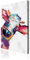 decomonkey Bilder Tiere Abstrakt 80x120 cm 1 Teilig Leinwandbilder Bild auf Leinwand Vlies Wandbild Kunstdruck Wanddeko Wand Wohnzimmer Wanddekoration Deko Kunst Modern Bunt Kuh