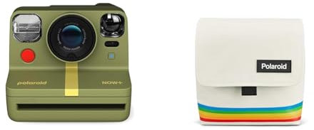 Polaroid Now+ Gen 2 Sofortbildkamera - Waldgrün & Box Kameratasche - Weiß