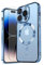 MH TECH Electroplated Case for iPhone 13 PRO, Camera Lens Full Protection, Compatible with MagSafe Wireless Charging, Shockproof Soft TPU Phone Cover (Blue)