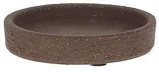 Rivanto® Untersetzer unglasiert braun Ø9cm aus Terracotta, natürlicher Untersetzer mit Füßchen für Pflanztöpfe, für kleine Blumentöpfe