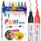 Permanent Marker Wasserfeste Stifte set：8 Dual Tip Steine Bemalen Glasmalstifte Permanent Marker Fein Lackstift Glasstift für Basteln,Karton, Kunststoff, Holz, Metall,Keramik,Tasse,Reifen,Glas,Plastik