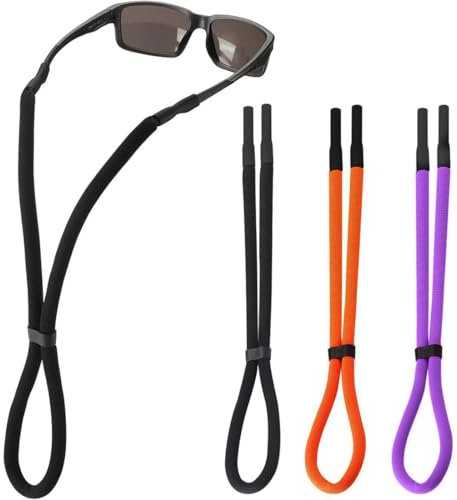 LYQNIHOB 3 Pack Laccio Occhiali Galleggiante, Cordino per Occhiali Sport, regolabile cinturino Sicurezza Antiscivolo, cinturino per occhiali da sole, Laccetto per Occhiali, Adatti per Donne, Uomini