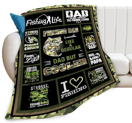 Angeldecke, superweich, warm, flauschig, Flanell, Camouflage, Fischdecke, gemütlich, flauschig, Plüsch, Bettwäsche, Angeln, Jagd, Liebhaber, Geschenke für Männer, Jungen, Teenager, Erwachsene, Couch,