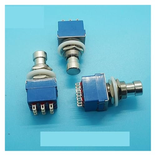 3PDT 9-Pin Stomp Foot Pedal Switch,guitar effects for the button,latching type IDGTTLDF