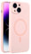 Mixroom - Custodia Cover per iPhone 15 in Tpu silicone liquido morbido compatibile con MagSafe accessori con cerchio magnetico integrato Rosa