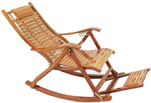 Bamboo Zero Gravity Lounge Chair Leichter klappbarer Liegestuhl für Garten, Terrasse, Outdoor, Strand, Sonnenliege mit bequemer Liege