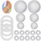 6 Stück Magnetic Massagebälle Set + 10 Stk Akupressur Ring Finger + 4 Massage-armbänder, Skills Borderline Set, Massageball Magnetisch, Skills, Skills Borderline, Magnetic Acupressure Balls (Silber)